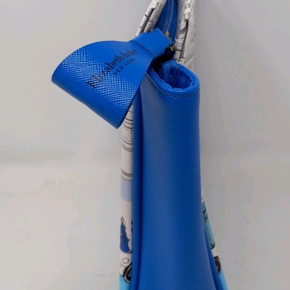 Elizabeth Arden New York NY 5th Ave City Scene Cosmetic Travel Bag Purse Blue - Picture 3 of 4